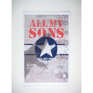 All My Sons Program 2015 Alec Baldwin Laurie Metcalf Arthur Miller Hamilton
